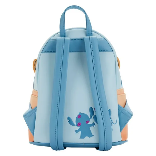MINISO Disney Star Baby Stitch Cartoon Multi-picture opcional mochila de  lona Bolsa De estudiante mochila