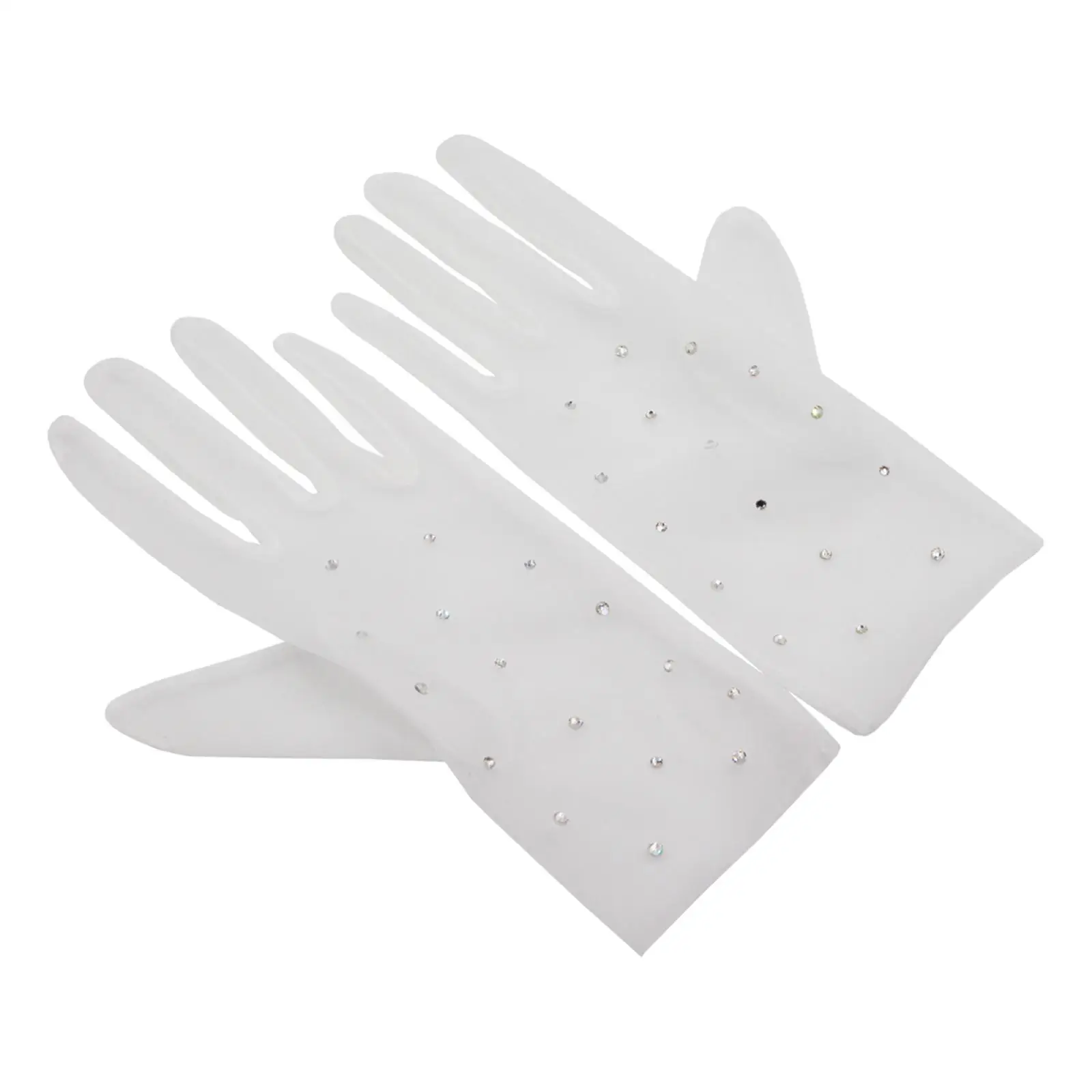 Mesh Bride Gloves Wrist Length Elegant for Wedding Festive Supplies Party