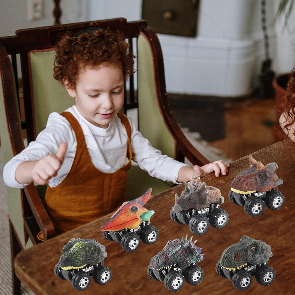 Dinosaurs Pull Back Car Toy Monster Truck Dinosaur Model for Children's Day Gift