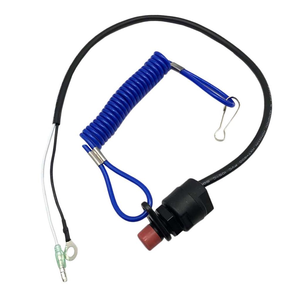 Emergency Stop Switch with Universal Spring for Outboard Motors,