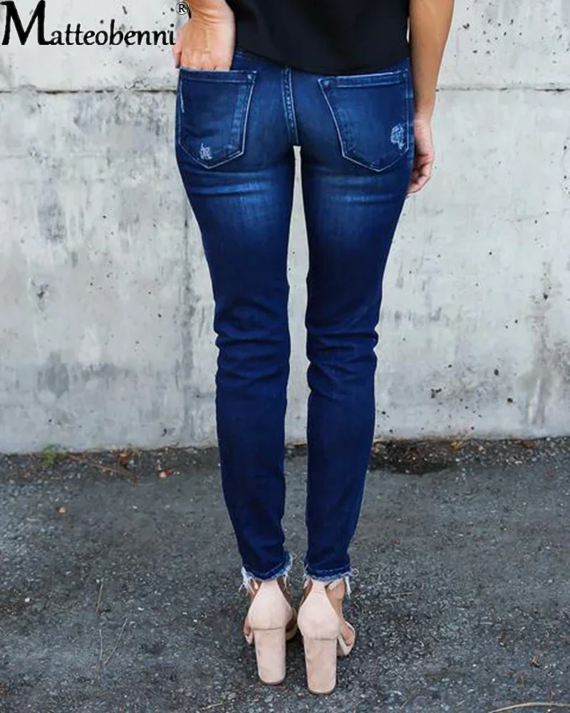 Title 16, Nuovi jeans skinny a vita media pantaloni in de...