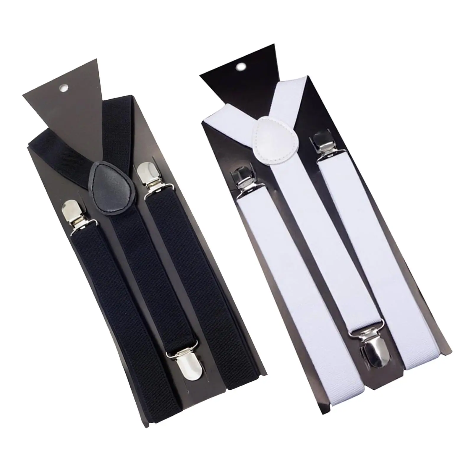 Mens Womens Unisex Clip on Suspenders Elastic Y Shape Adjustable Braces with 3 Clips