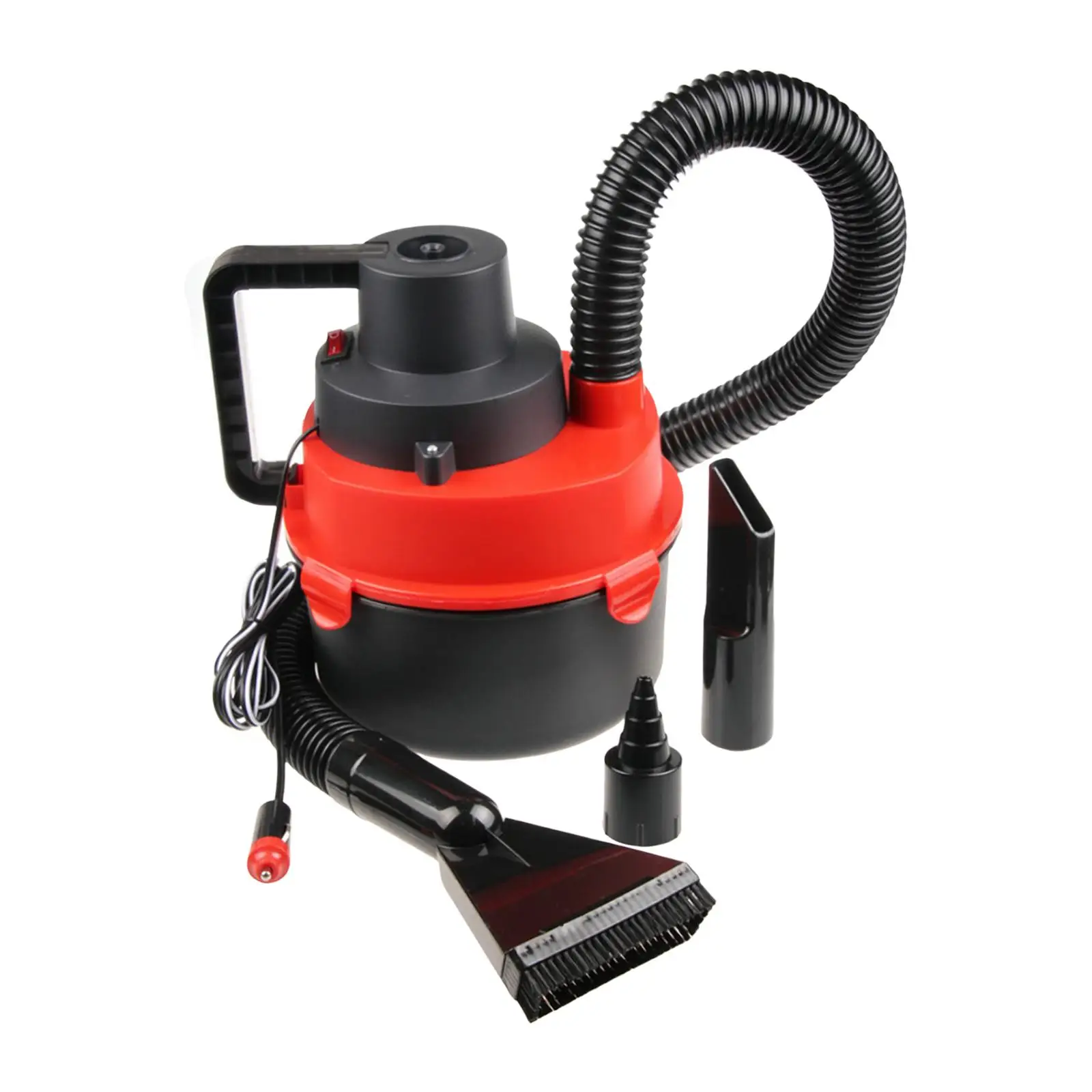 12 Volt Wet Dry Car Auto Canister Vacuum Durable Multipurpose Red and Black