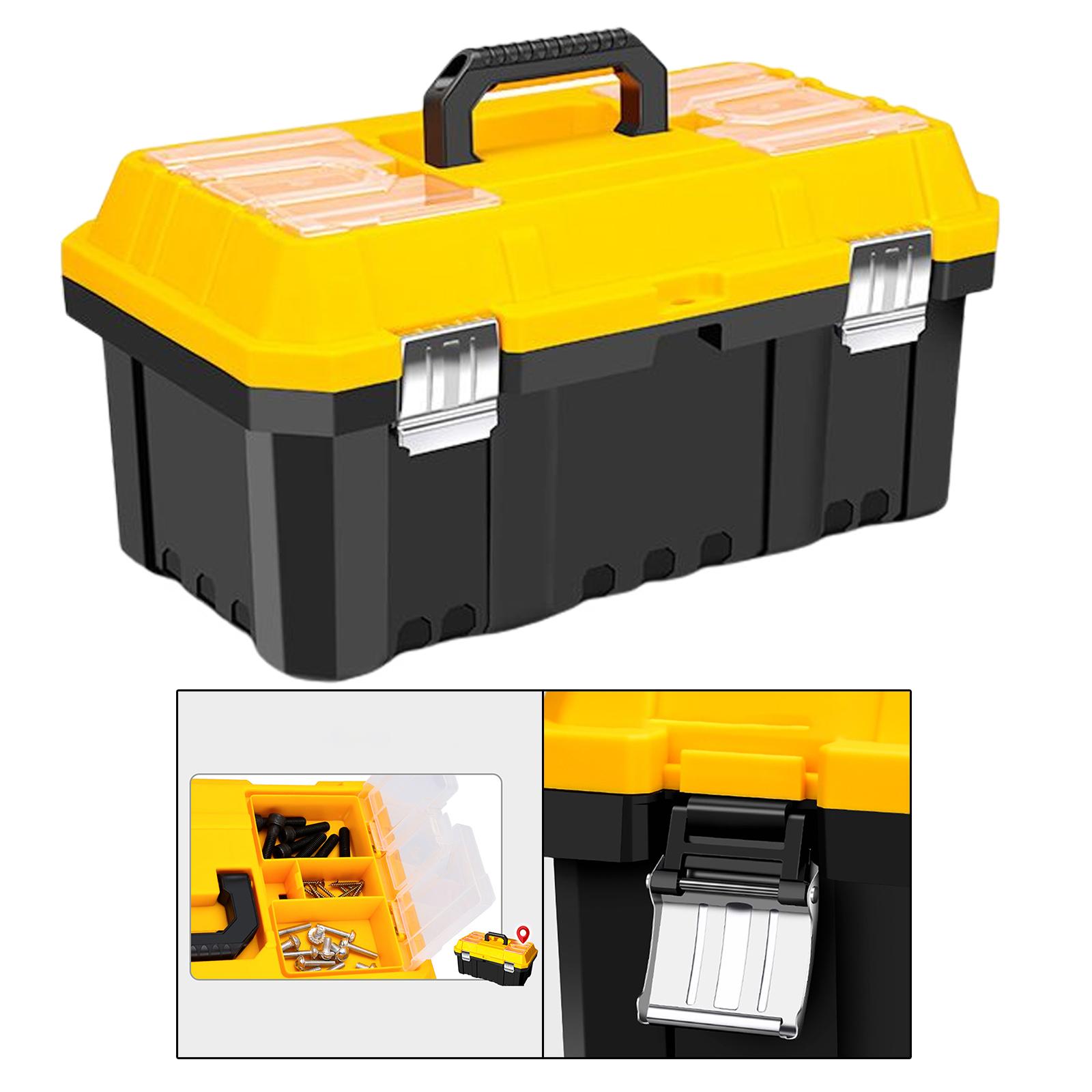 1Pcs Toolbox with Handle Lockable Maintenance Multipurpose Removable Service Hardware Craftsmen Repair Storage Box for Garage