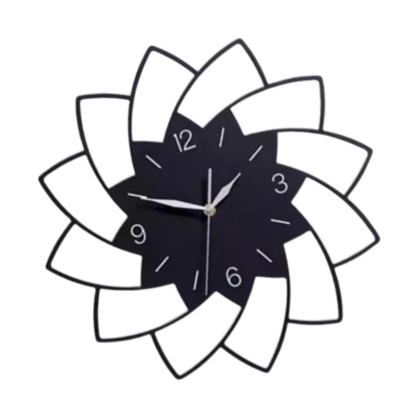 Acrylic Wall Clock Big Wall Clock Creative Silent 12`` Flower Shaped Decorative Wall Clocks for Kitchen Bedroom Office Ornament
