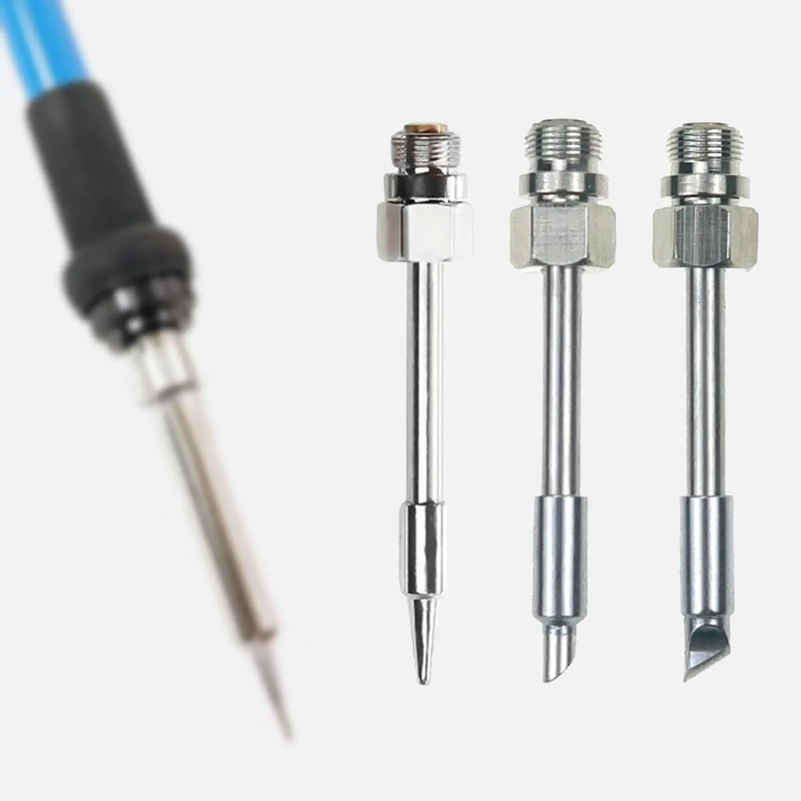 USB Soldering Iron Tips Threaded Soldering Tips Portable Tip Replace Interface Soldering Tips Welding Tool for Soldering Station