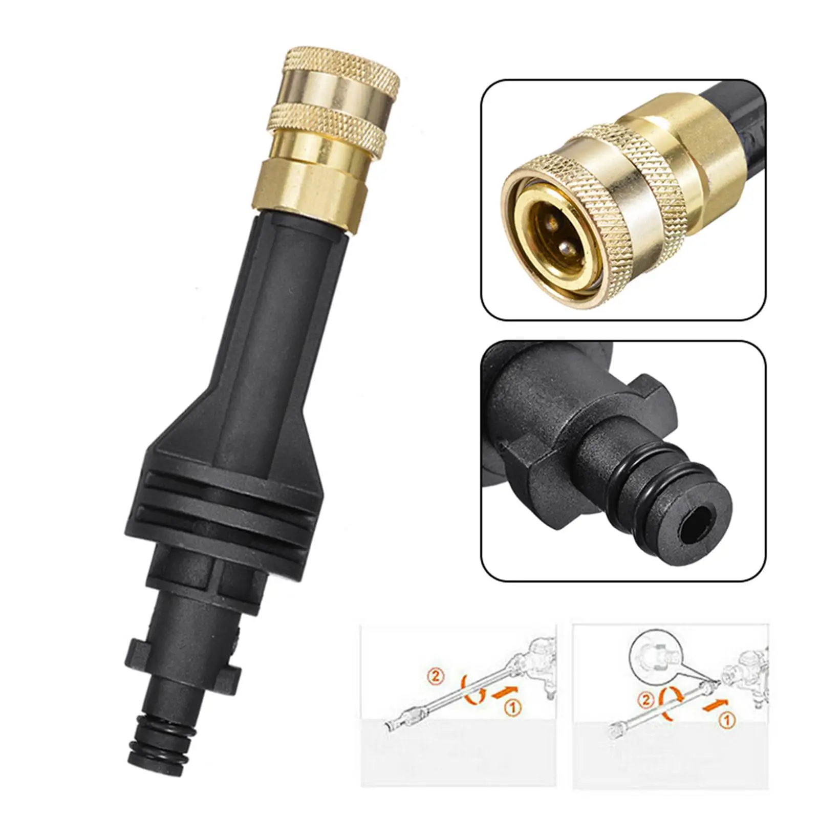 Alloy  Pressure Washer Extension  Adapter Power Spray Lance Extender Pressure Washer Extension Rod for Wu629E 630 644