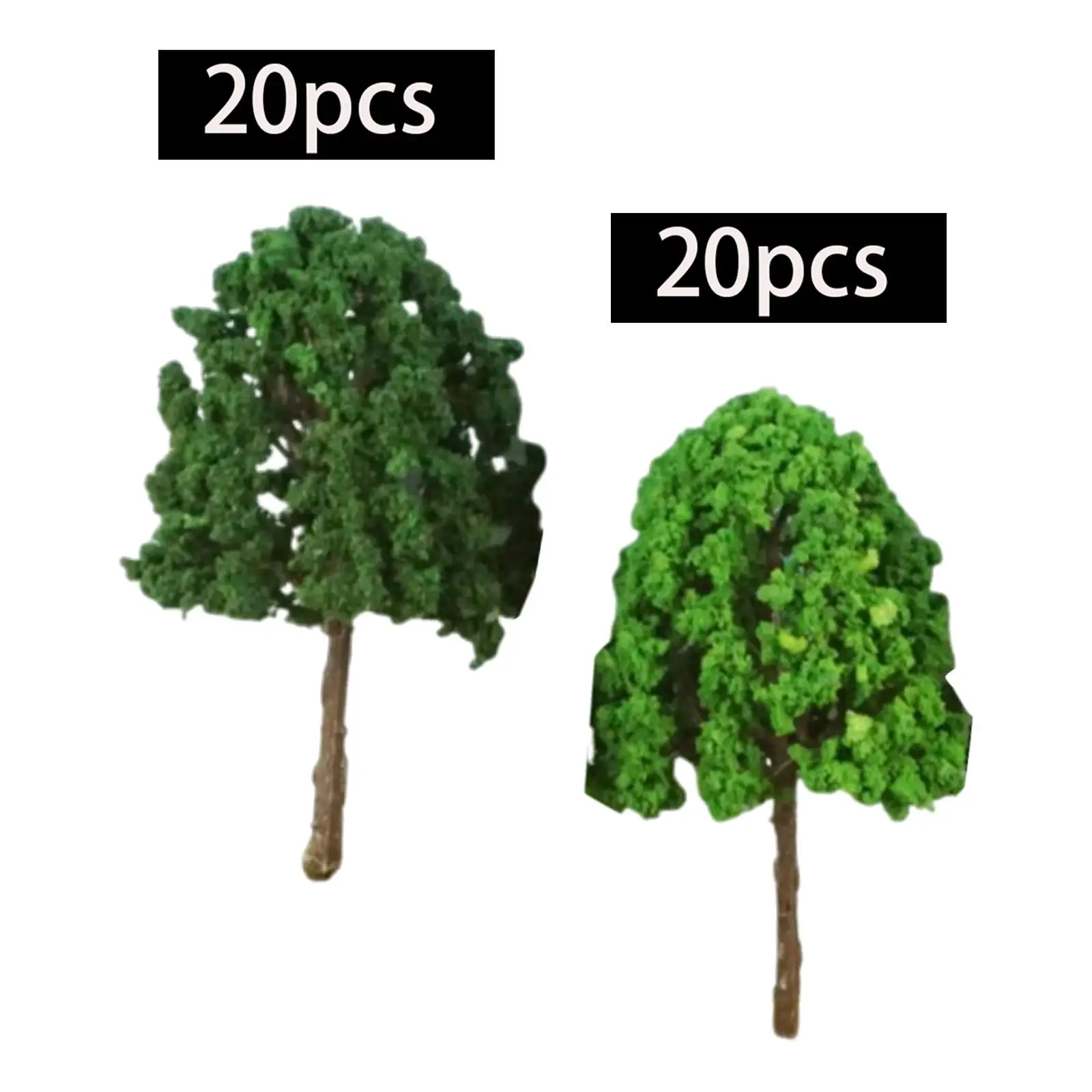 20x Model Trees Layout Diorama Supplies for Railroad Dollhouse DIY Projects