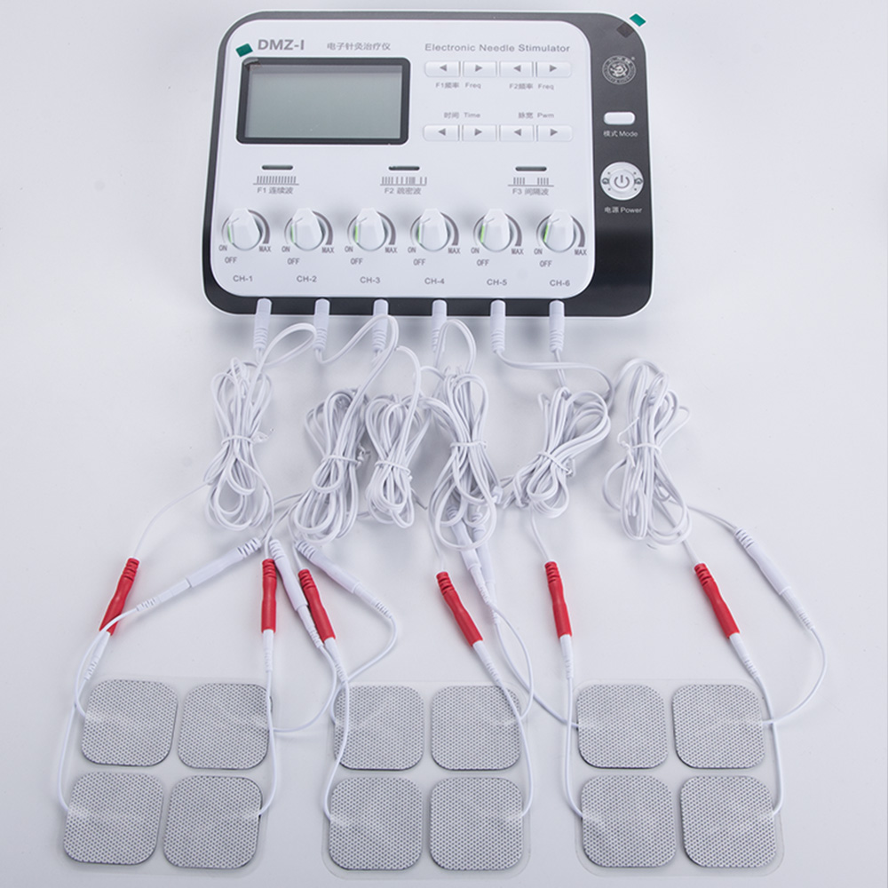 6 Output Electroacupuncture Massager Professional Acupuncture Needle Body Muscle Stimulator Tens Unit Machine Mussle Relax Tool