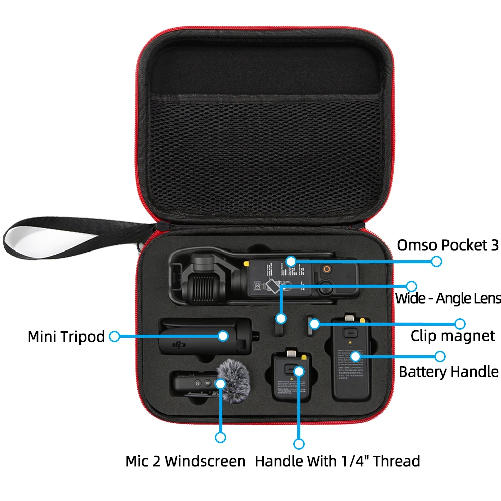 Description Picture 4 of itemFor DJI Osmo Pocket 3 Stabilizer Portable Case Carrying Case  Gimbal Accessories Bag Waterproof Storage Bag Multi Functional