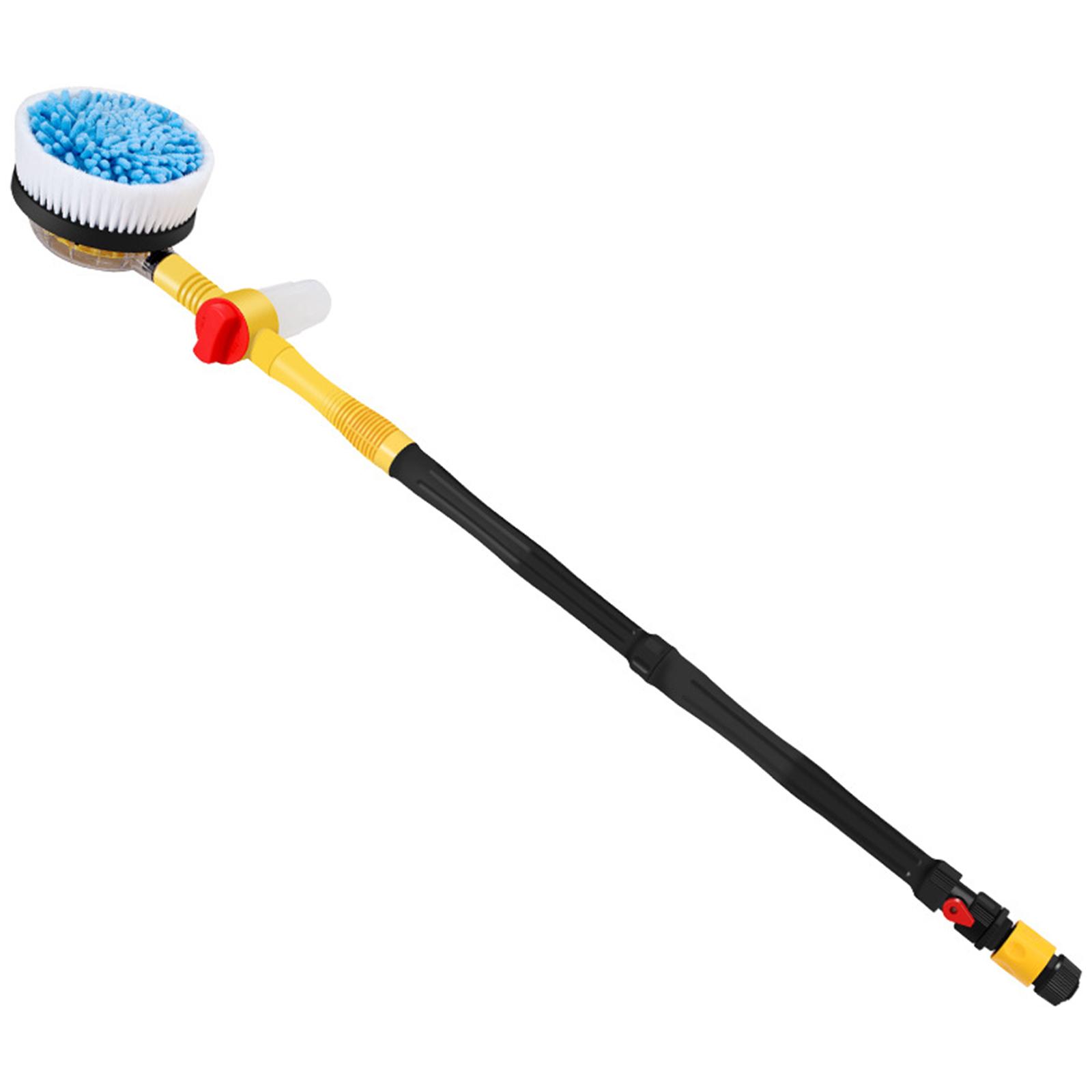 Car Rotary Wash Brush Kit Quick Connect Scrubber for Wood Floor Garden Sprinkling Tool