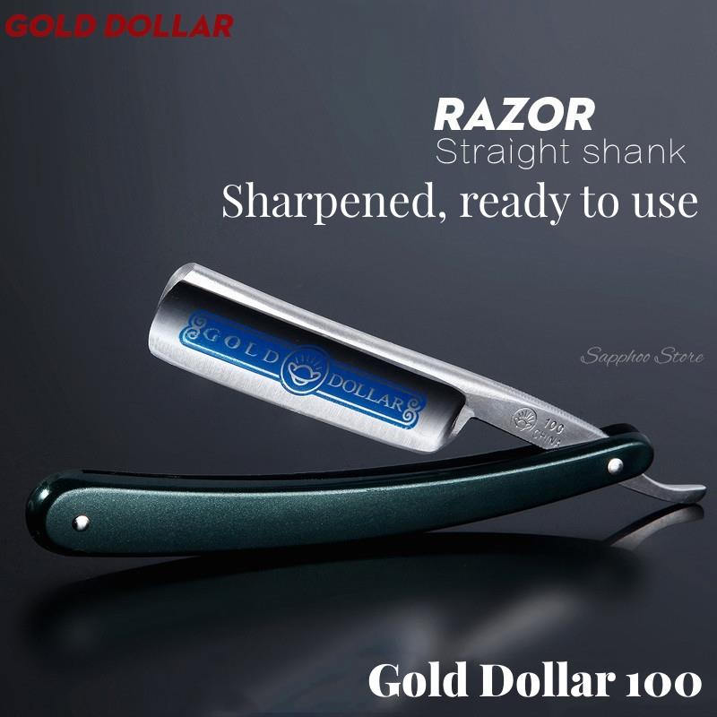 Best of New Gold Dollar 100 Classic Shaving Straight Razor Manual Barber Razors Folding Knife Men Stainless Steel Shaving Razor G0114 Reviews & Tips