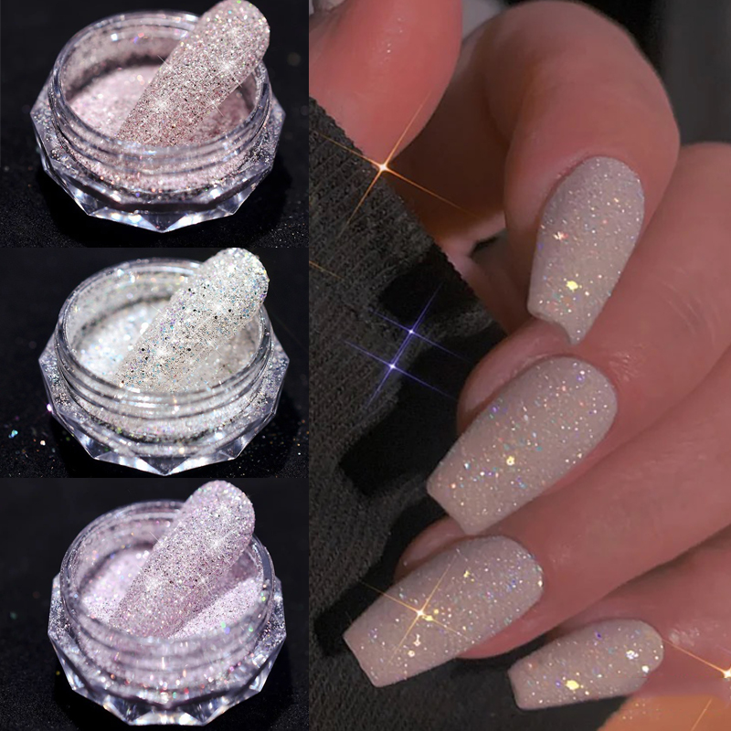 Best of Diamonds Nail Powder 8 Colors Reflective Laser Party Nail Art Powder DIY Holographic Sugar Nail Glitter Powder Candy Pigment Reviews & Tips