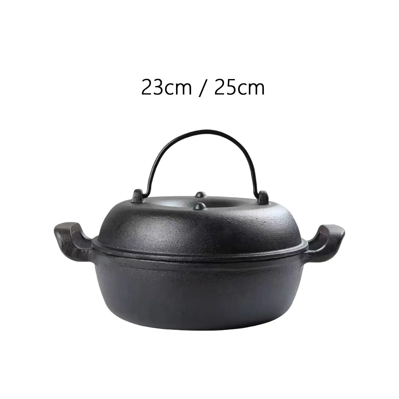 Roast Baking Pan Multi Use Durable Cast Iron Serving Pot for Kitchen Picnic