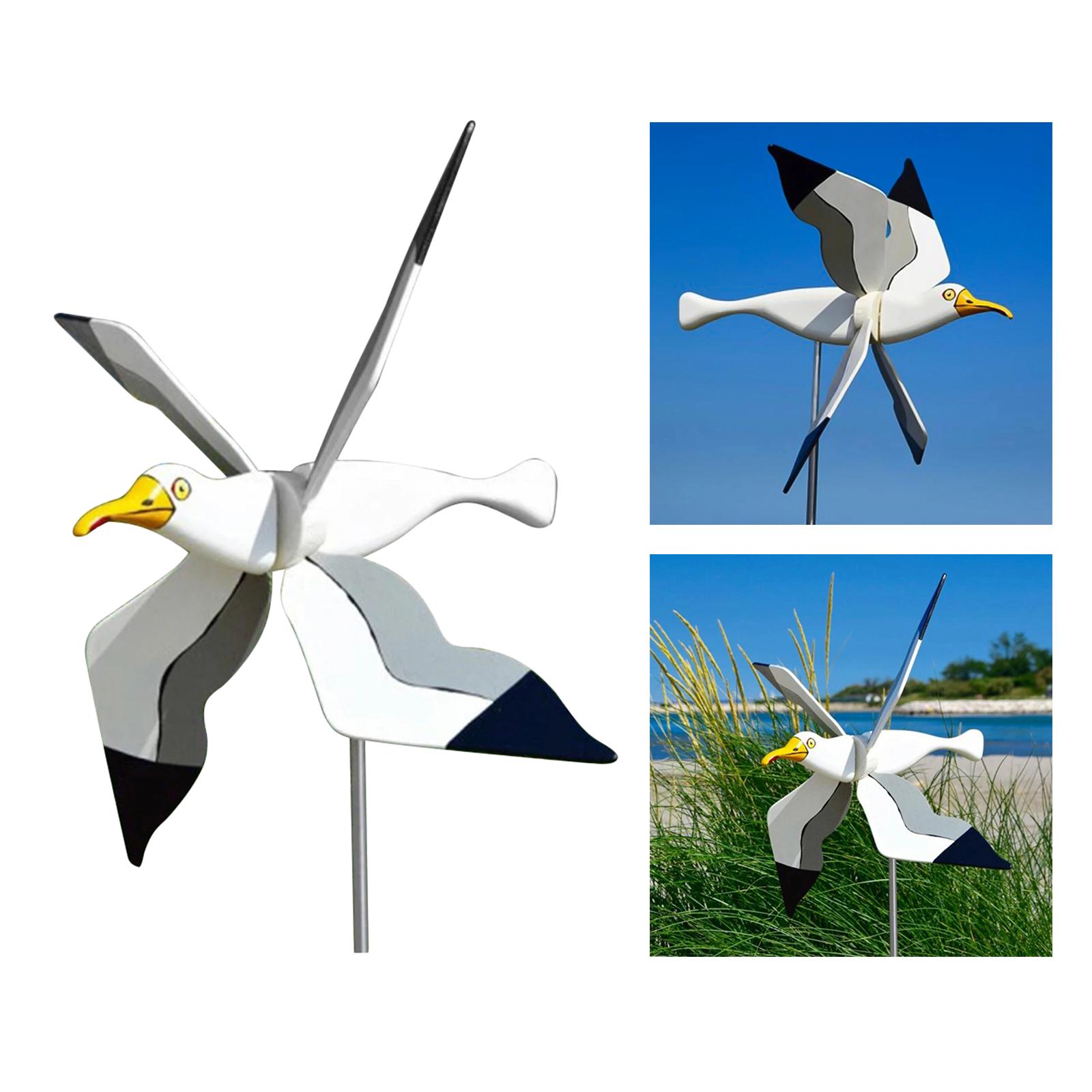 Whirligig Seagull Windmill Garden Ornaments Weather Resistant Kid