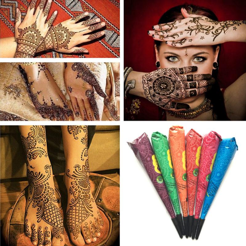 Best of 5colors Tattoo Paste Cream Cone Waterproof Non-toxic Safe DIY Drawing Tattoo Henna Body Art Semi-Permanent Tattoo Pigment Inks Reviews & Tips