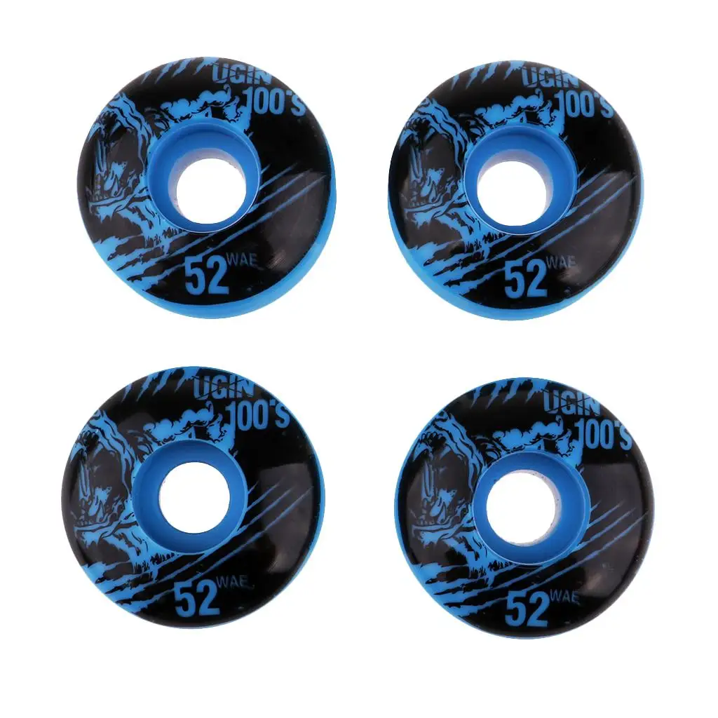 MagiDeal 4Pcs High Quality 4pcs/set 52x30mm Skateboard Wheels Durable PU Wheels PU Skateboard Wheels