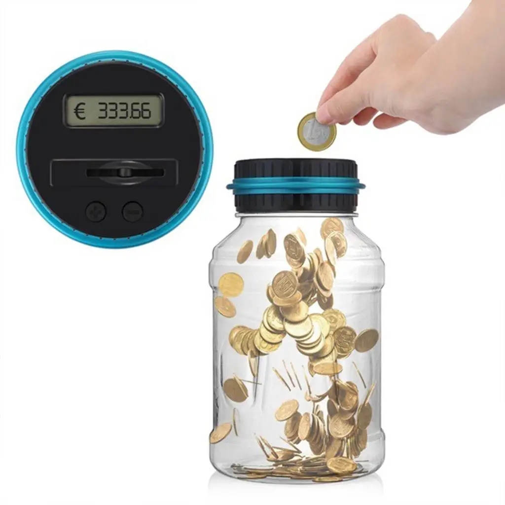 Electronic Digital Counting  800 Coins Capacity Money Box for Kids