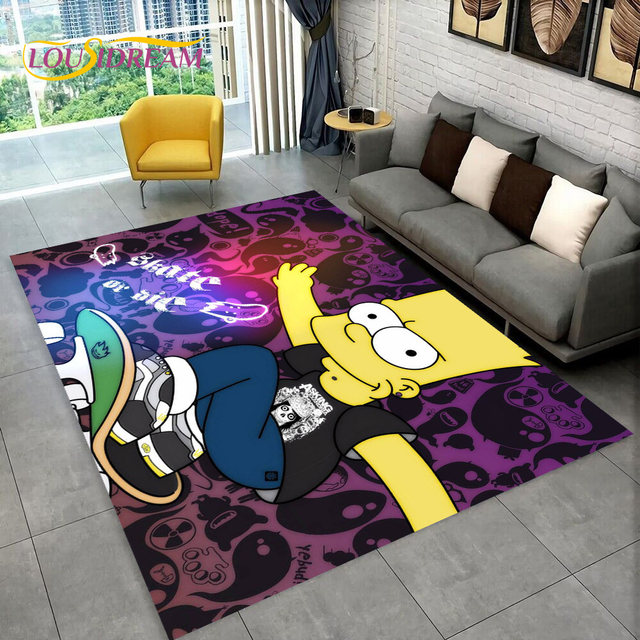 The Simpsons Rug Bart Simpsons Art Rug Rugs for Bedroom 