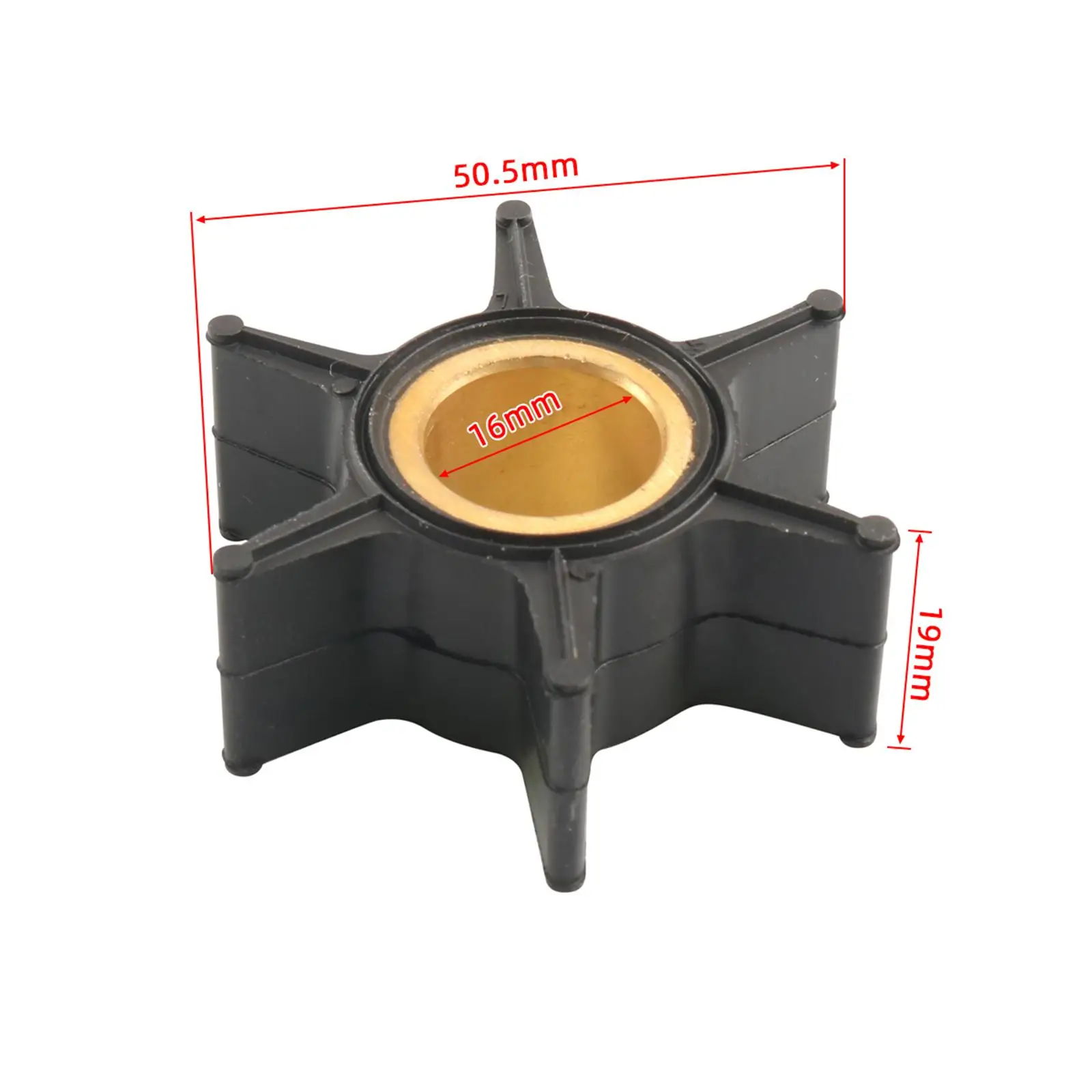 Water Pump Impeller 395289 Fit for Johnson 2 Stroke 20HP 25HP 28HP Direct Replaces Spare Parts Easy to Install High Performance