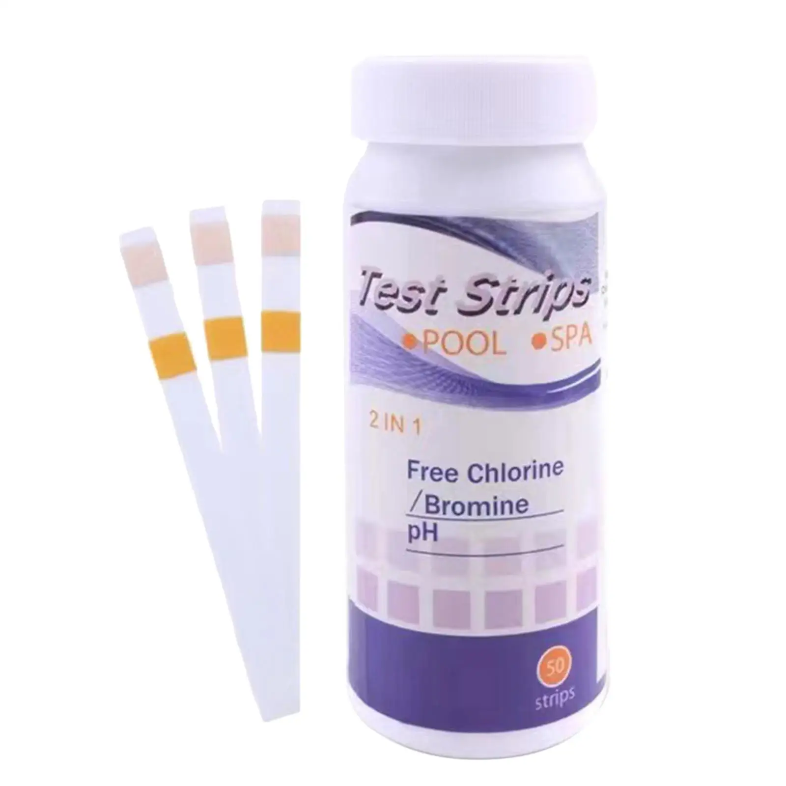 Water Quality Test Paper Strip Testing PH Testing Strip Free Chlorine for Laboratory Water Maintenance Small Fish Tank Hot Tubs