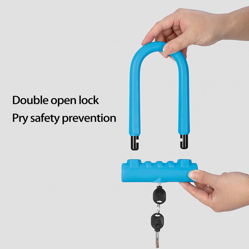 Title 6, Bicycle U Lock MTB Road Bike Padlock 2 Keys Ant...