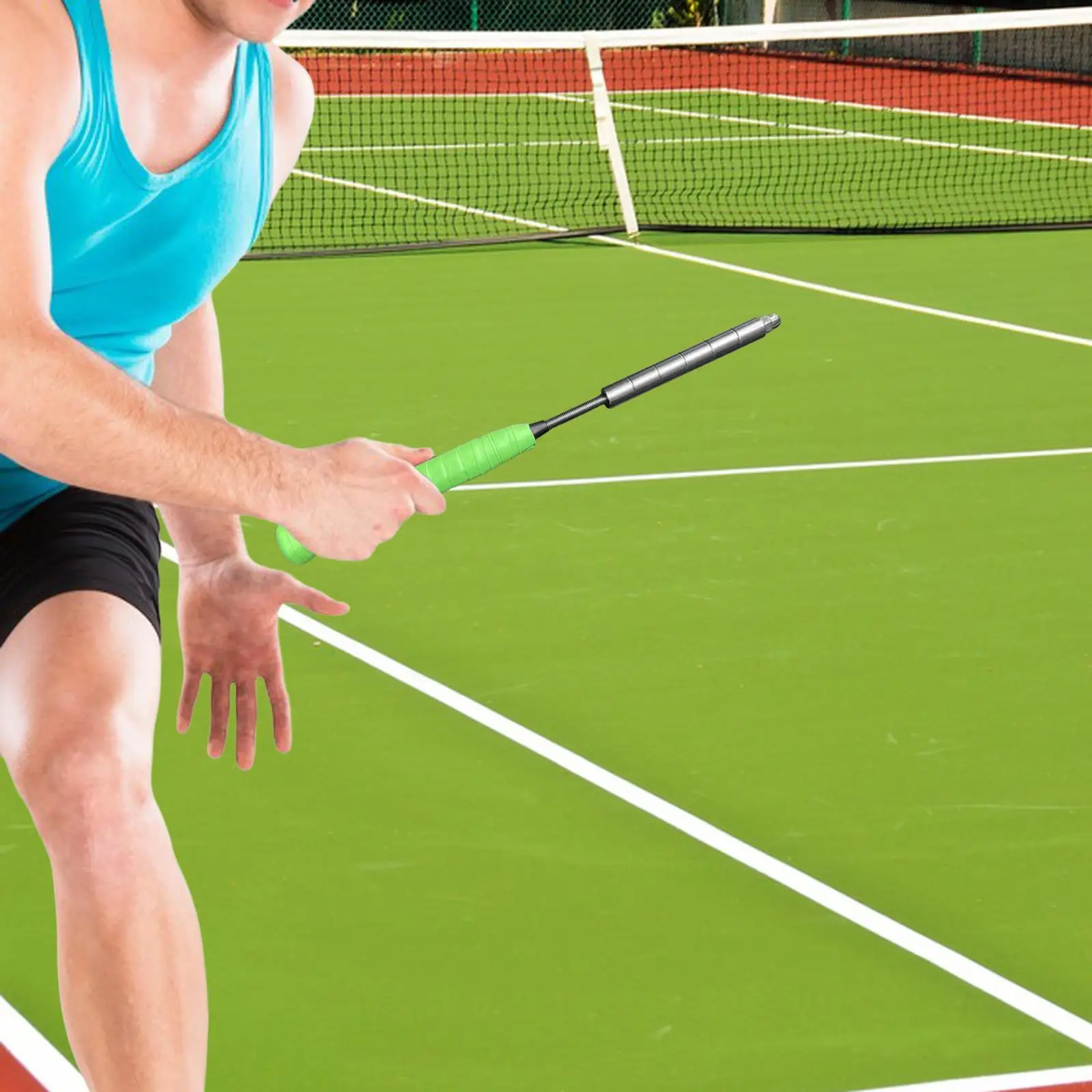 Badminton Racket Swing Trainer Adjustable Weight Training Tool Strength Training Badminton Trainer for Speed Adults 