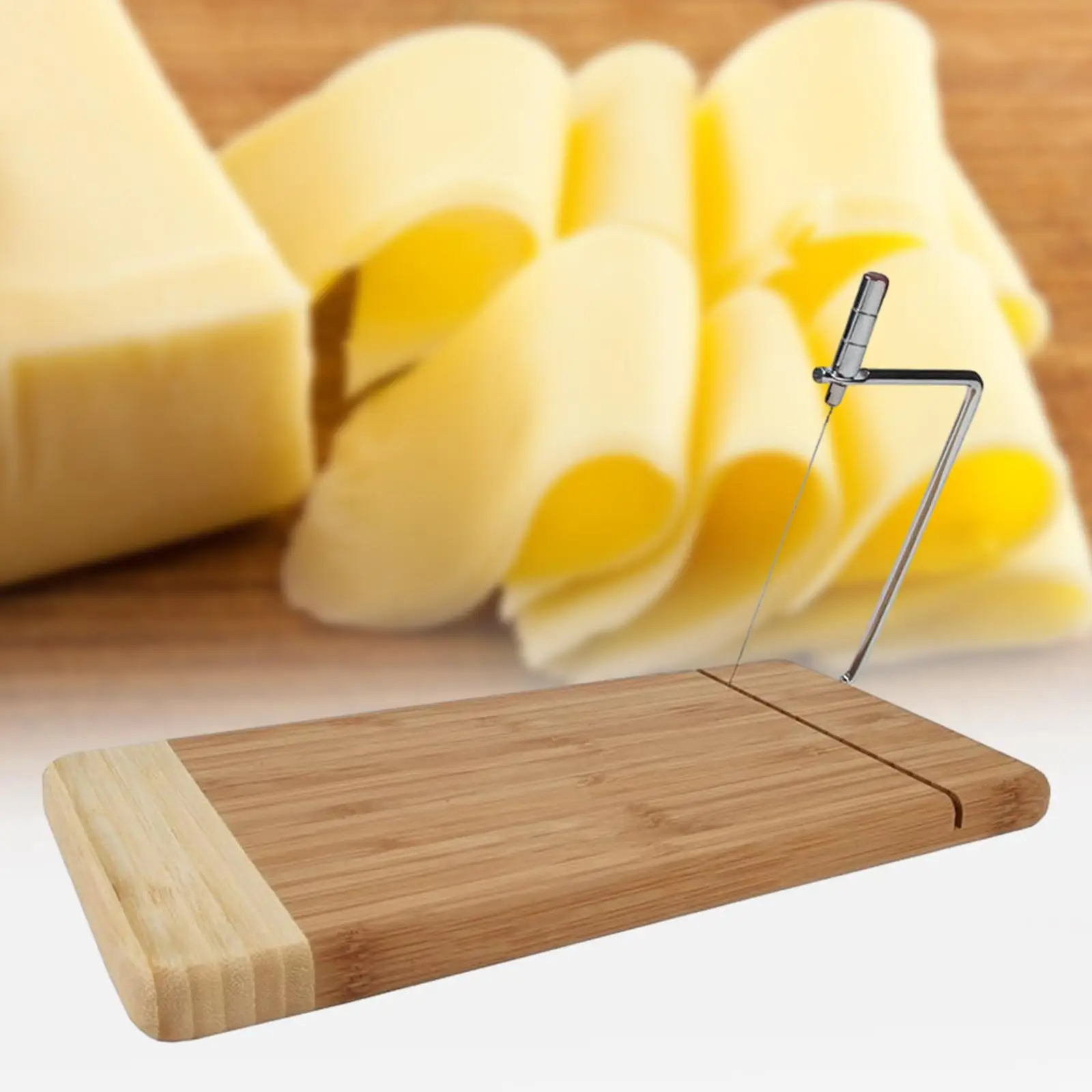 Wood Serving Board with Cheese Slicer Baking Accessories Cheese Cutter for Fruits Handcrafted Soaps Tofu Block Cheese Butter