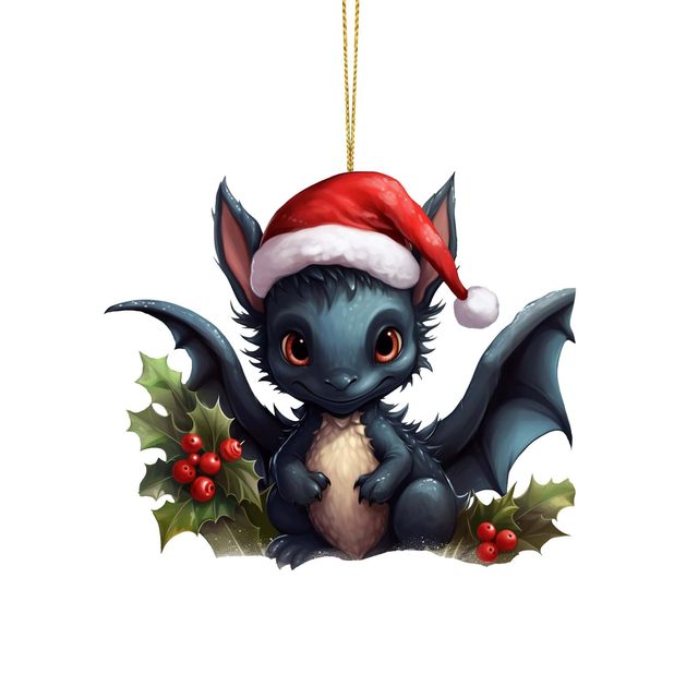 Ornament String Hang Dragon Baby Egg Hanging Ornament Christmas Tree Charm  Cute Car Pendant Decoration 2D Acrylic xmas gift 2024 - AliExpress