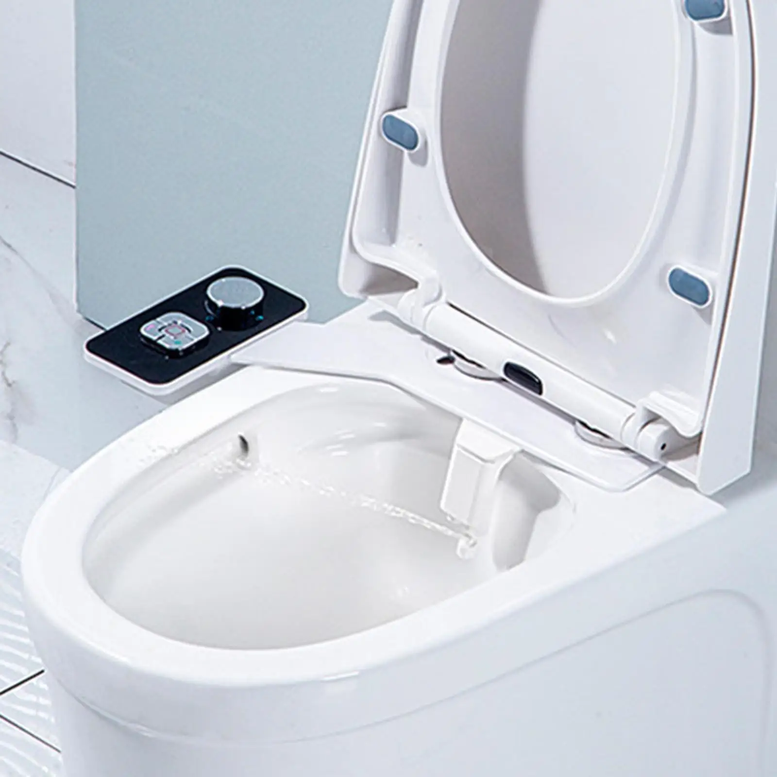 Bidet Toilet Seat Attachment Adjustable Water Pressure Wash for Bathroom