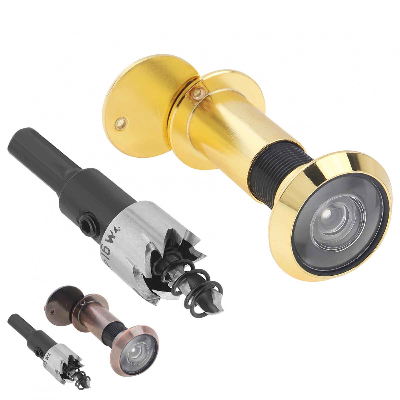 Description Picture 3 of item16mm / 0.63inch 200 Degree Door Viewer Peephole Drill Bit Set Security Peek Peep Holes for 1.57inch to 2.56inch Doors Thickness