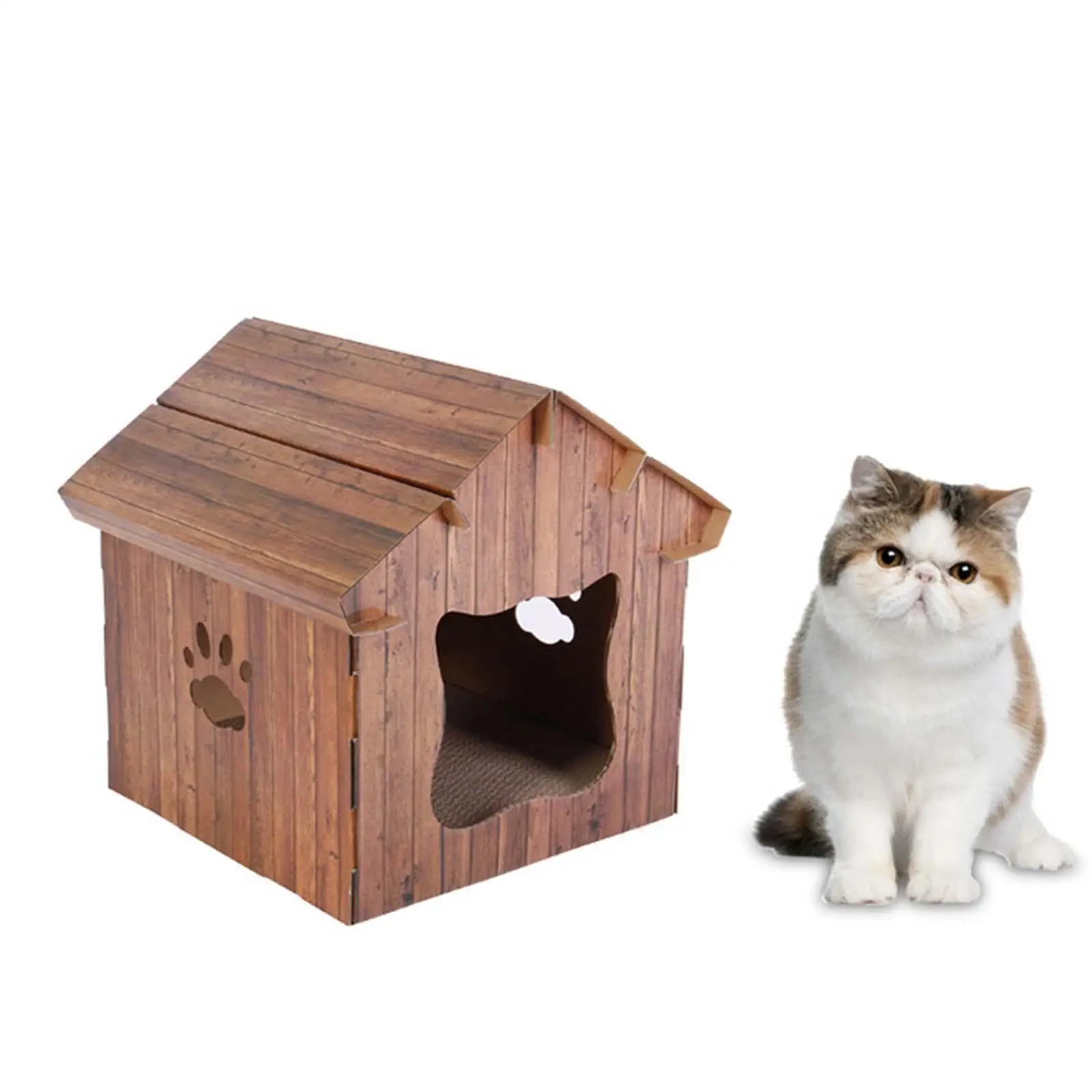Cat House Scratcher Sleeping Bed Scratching Pad Board Cat Tent Cave Kitty