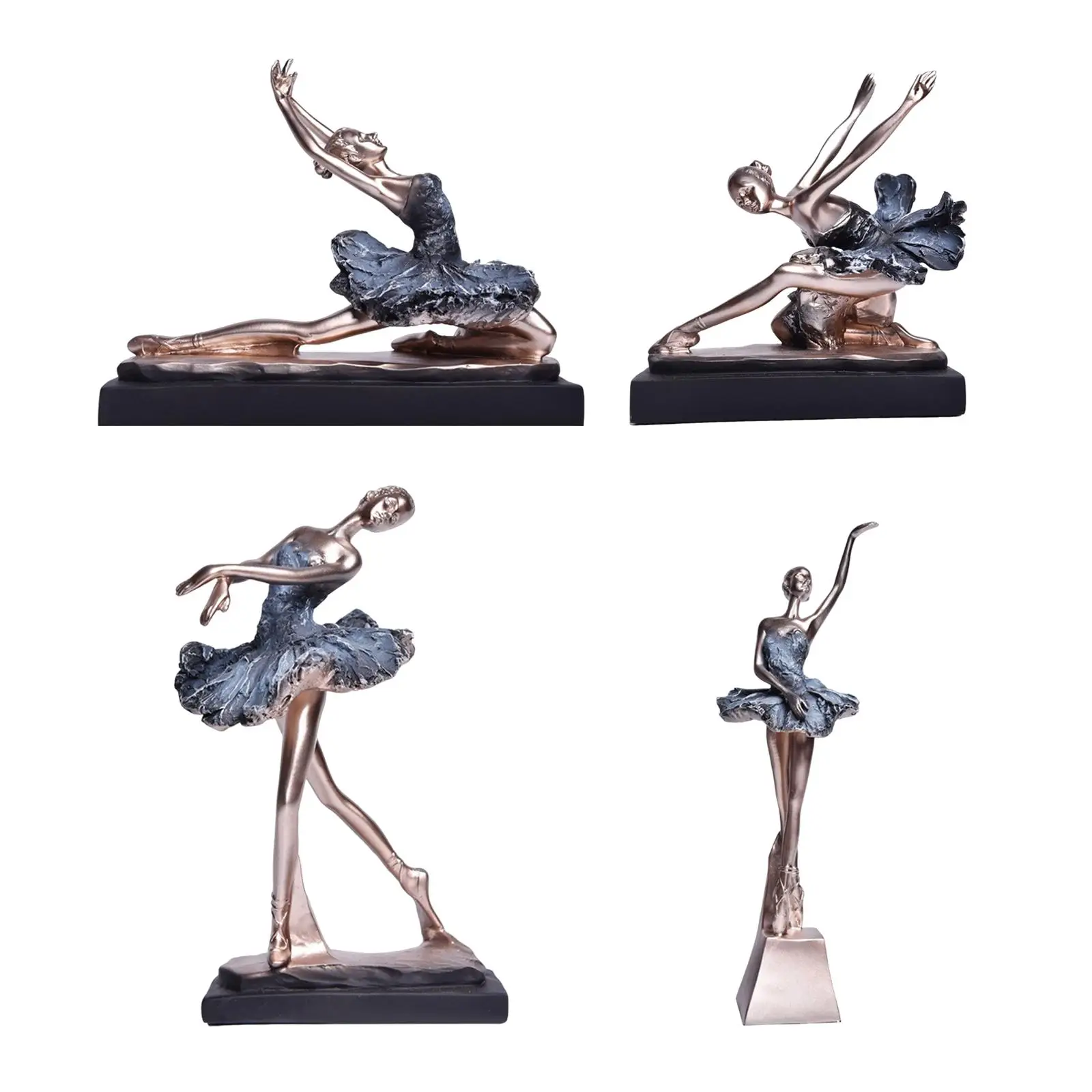 Dancer Figurine Graceful Resin for Bookshelf Garden Ornament