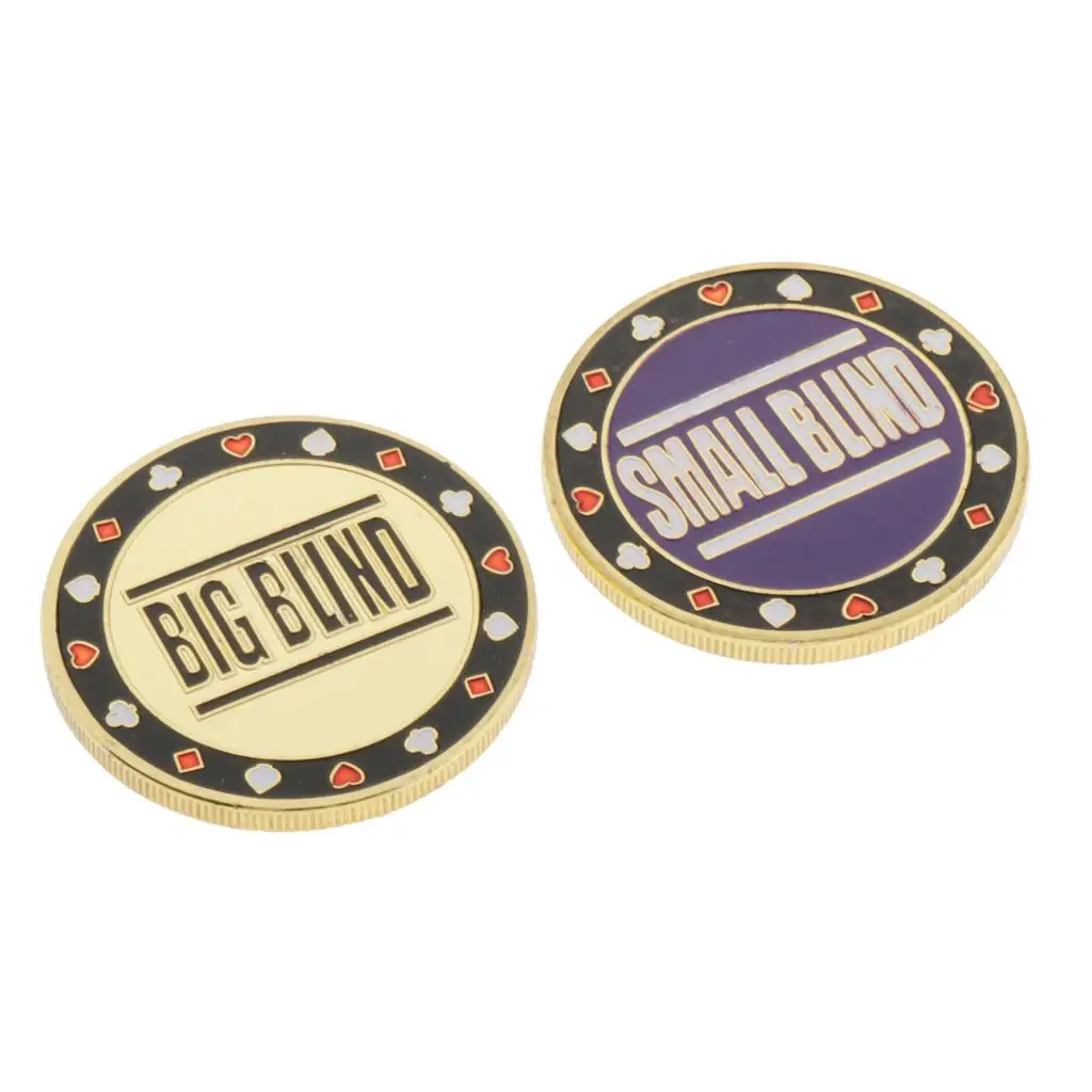 2 Piece Dealer Chips Blind Texas Holdem Blackjack Roulette Game Accessories