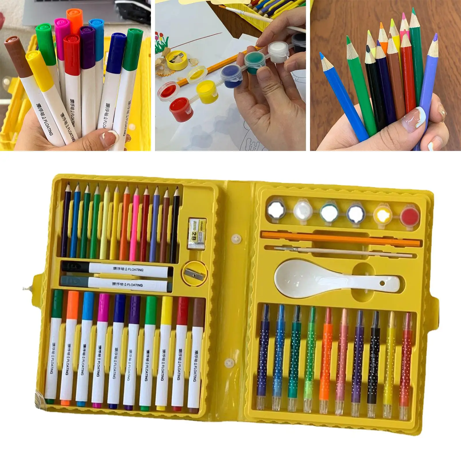 46x Floating Ink Drawings Set DIY Drawing Assorted Colors Water Painting pens kids for Office Boards Ceramic Gift Party