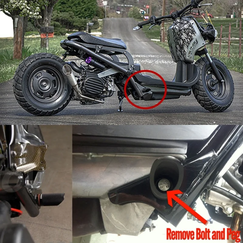 red Colorful Aluminum 2Pcs Motorcycle Motorbike Foot Pegs for Honda Ruckus Zoomer Motor Accessories RS-ENL015 RASTP 