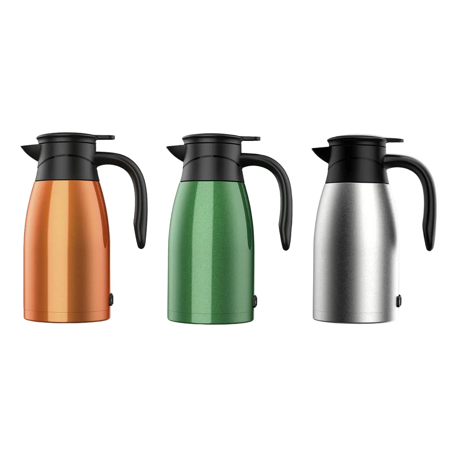 12V Car Kettle Boiler Temp Display Insulated 1400ml Hot Water Kettle Heated Water Boiler for Tea Water Travel