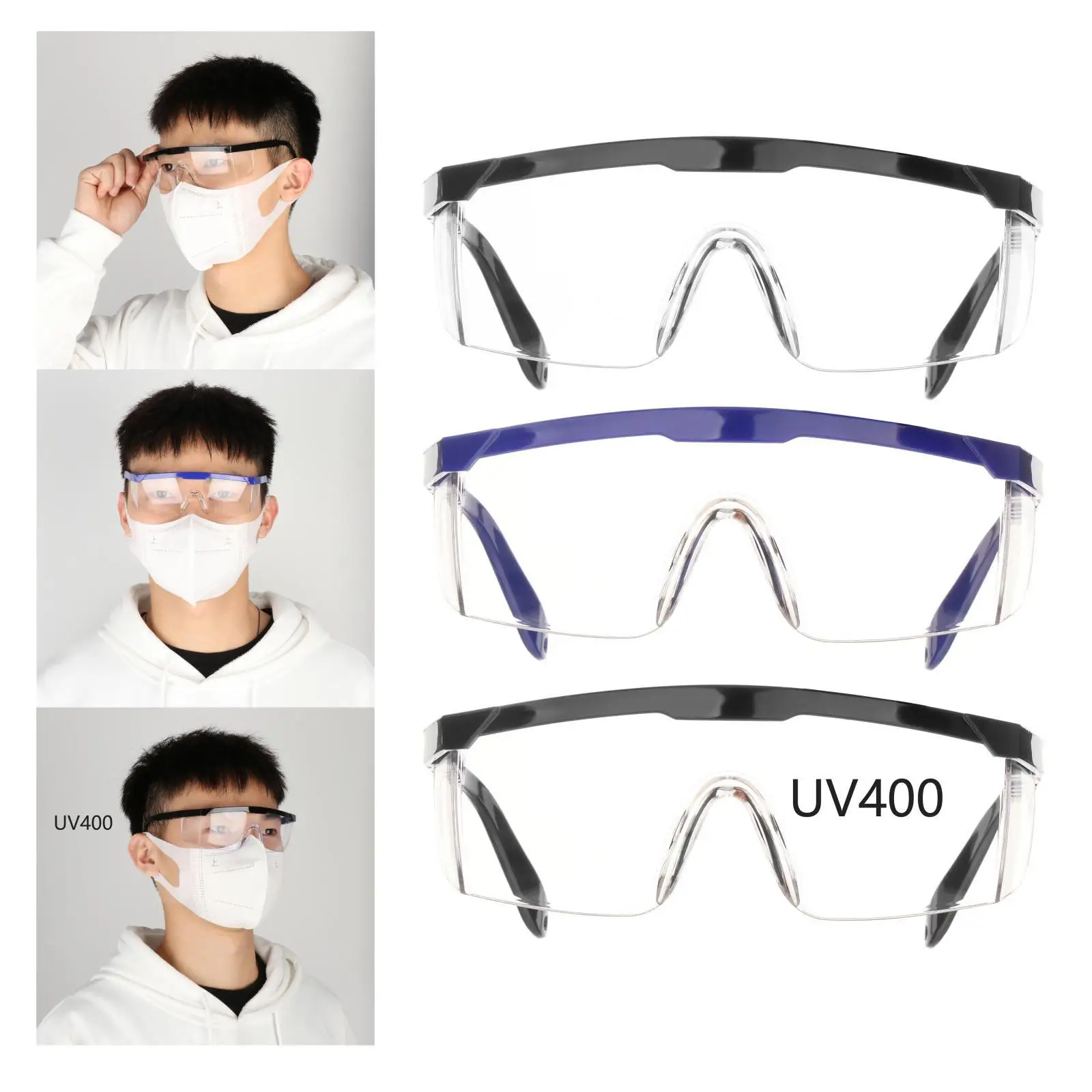 Anti Fog Safety Goggles Glasses Clear Lab Goggles Scratchproof Glasses Anti-Shock Lightweight for Welding Outdoor Sports Sanding