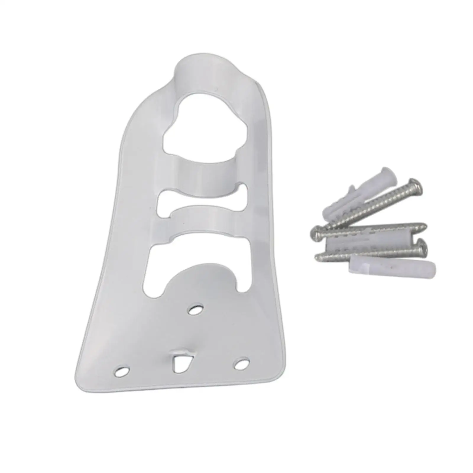 Flagpole Holder Base Fittings Iron with Screws Mounting Durable White for Garden Patio Porch