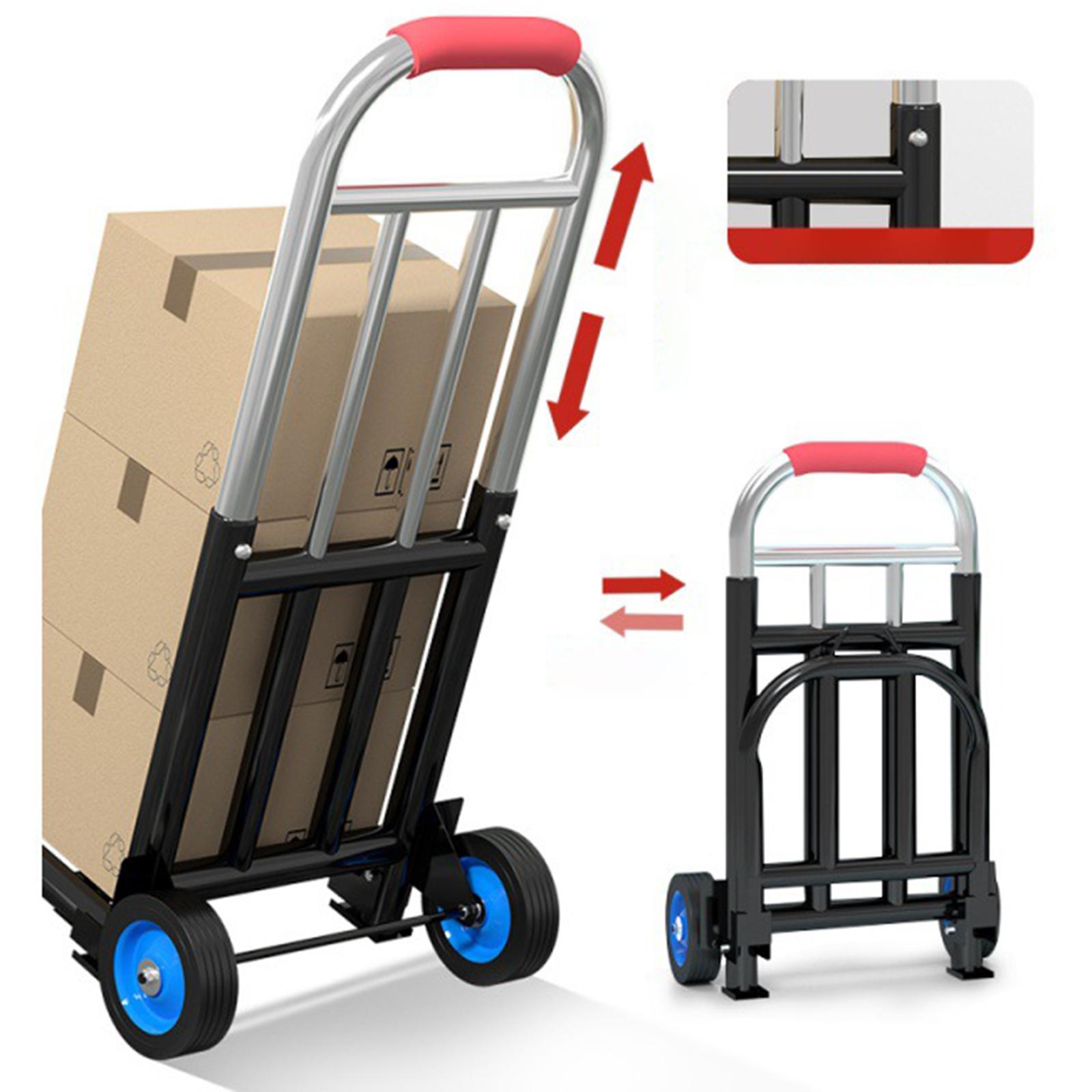 Folding Hand Truck Luggage Trolley Cart Durable Metal Frame for Home Moving