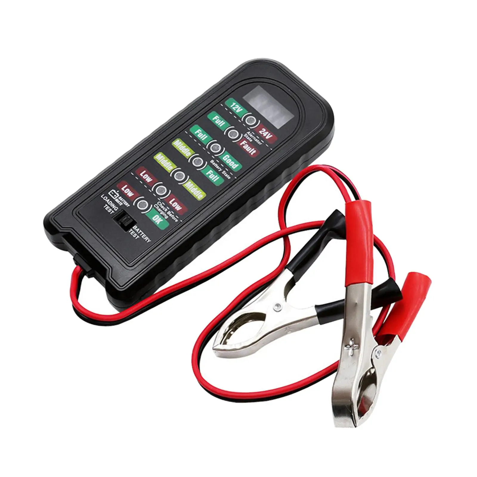 Car Battery Tester 12V 24V Automotive Load Tester Indicator Digital Alternator Tester Automotive Battery Load Tester Durable