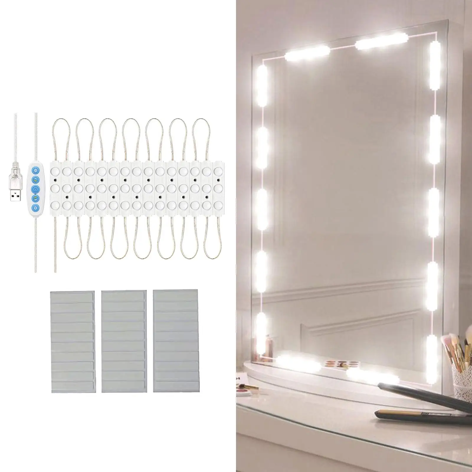 200inch Makeup Mirror Light 5 Color Temperature Adjustment Modes Lighting Fixture Strip for Makeup Vanity Table Bedroom Indoor