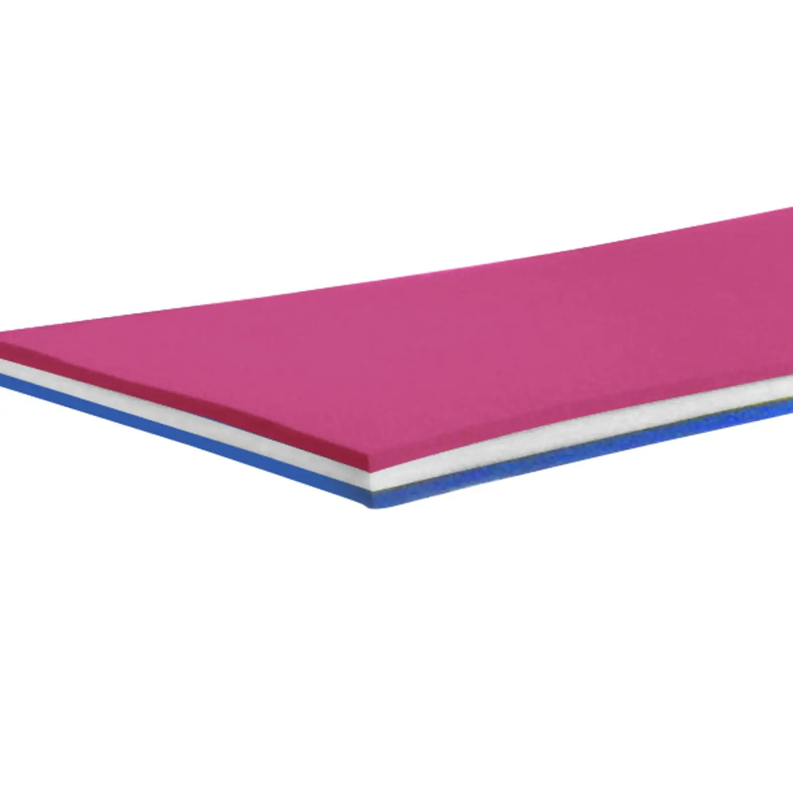 Floating Mat Pad Cushion 3 Layer 110cmx40x3.2cm Lightweight Portable for Relaxation Durable Roll up Pad Pink White Blue