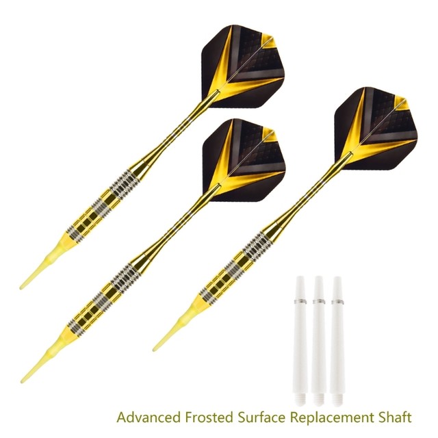 Freccette Con Punta Plastica 21g - Set 3 Freccette Morbide Per Bersaglio Elettronico, Giallo - Foto 13