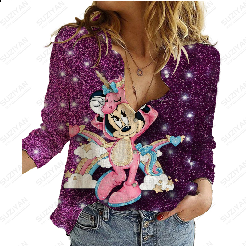 Title 13, Camicia a maniche lunghe da donna nuova Disney ...