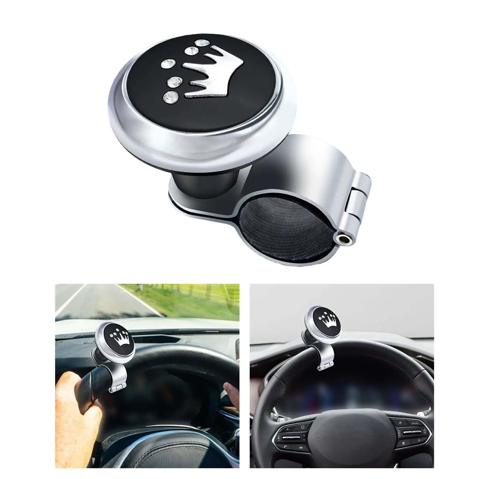 Universal Steering Wheel Knob Spinner Automobile Labor Saving Assist Ball Power Handle Vehicles 360 Degree Rotating Booster