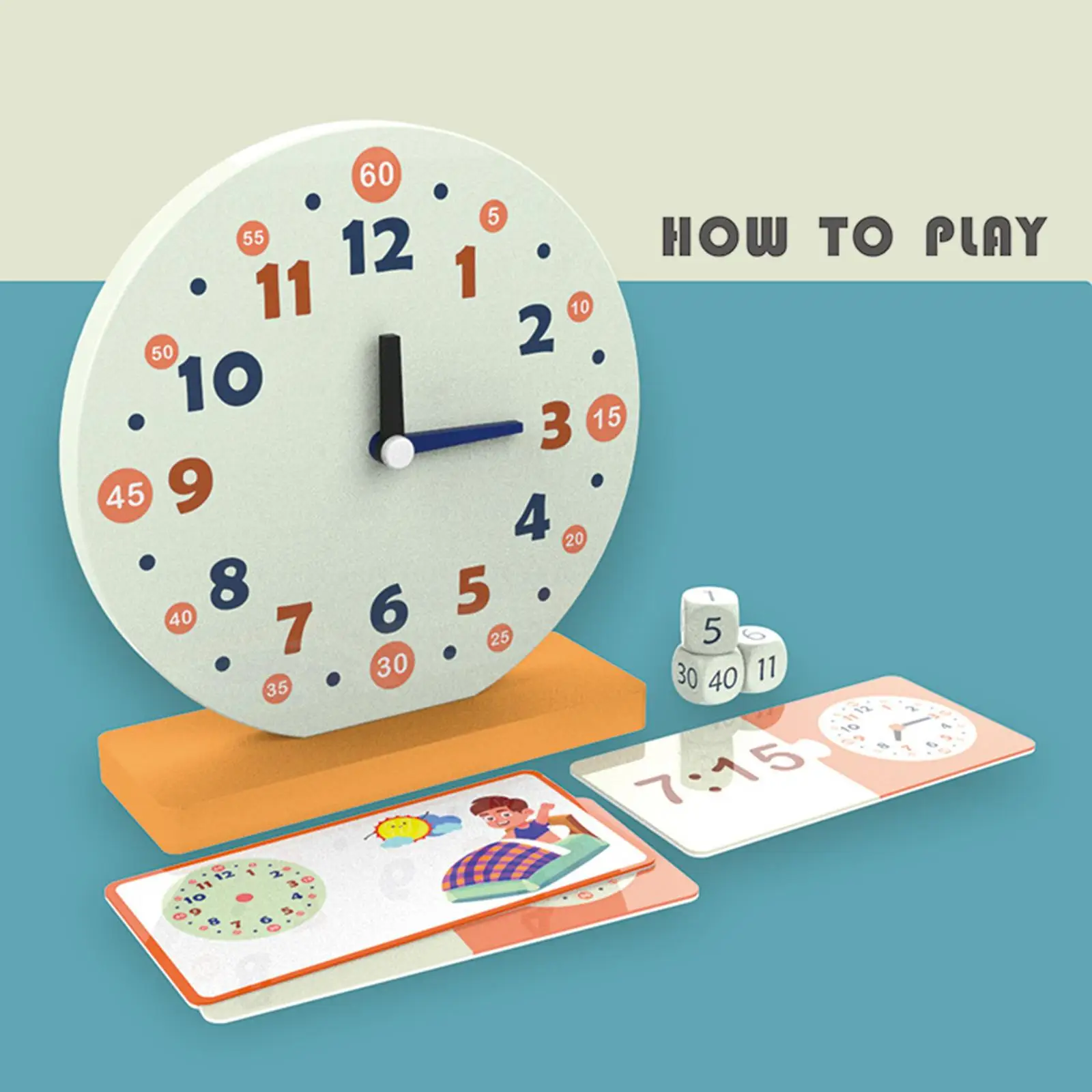 Montessori Wooden Clock Toys Kindergartner Learning Activities Learn How to Tell Time Teaching Clock for Classroom Baby Toddler