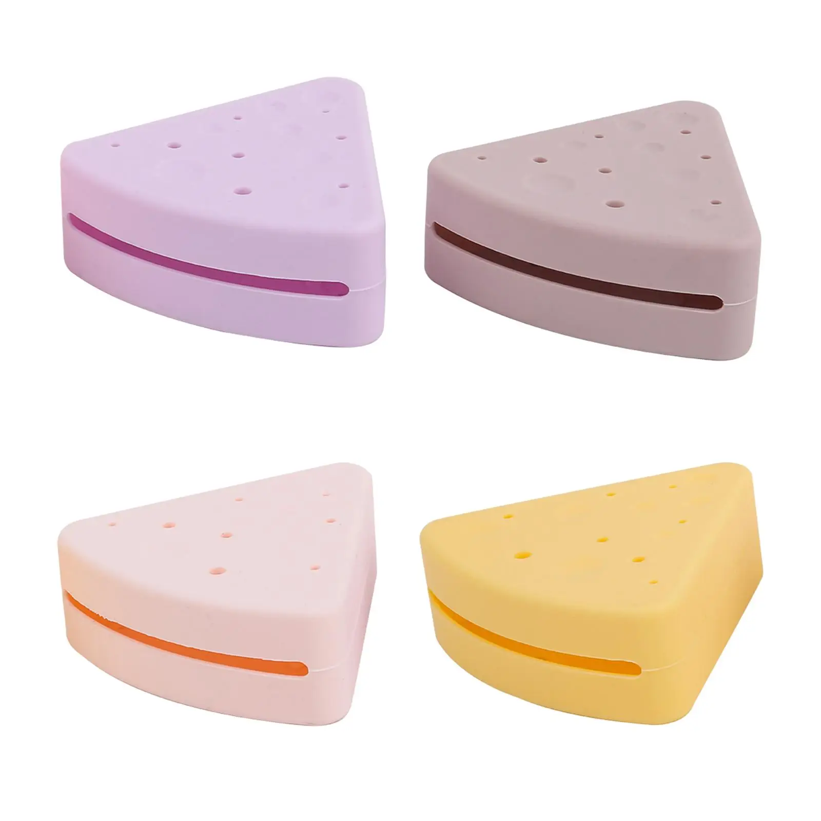 Triangle Makeup Sponge Holder Breathable Compact Cute Reusable Cosmetic Blender Sponge Case Makeup Sponge Storage Box for Travel