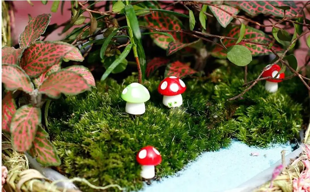 4X 20x Miniature Mushroom Fairy Garden Terrarium Decor Bonsai Craft