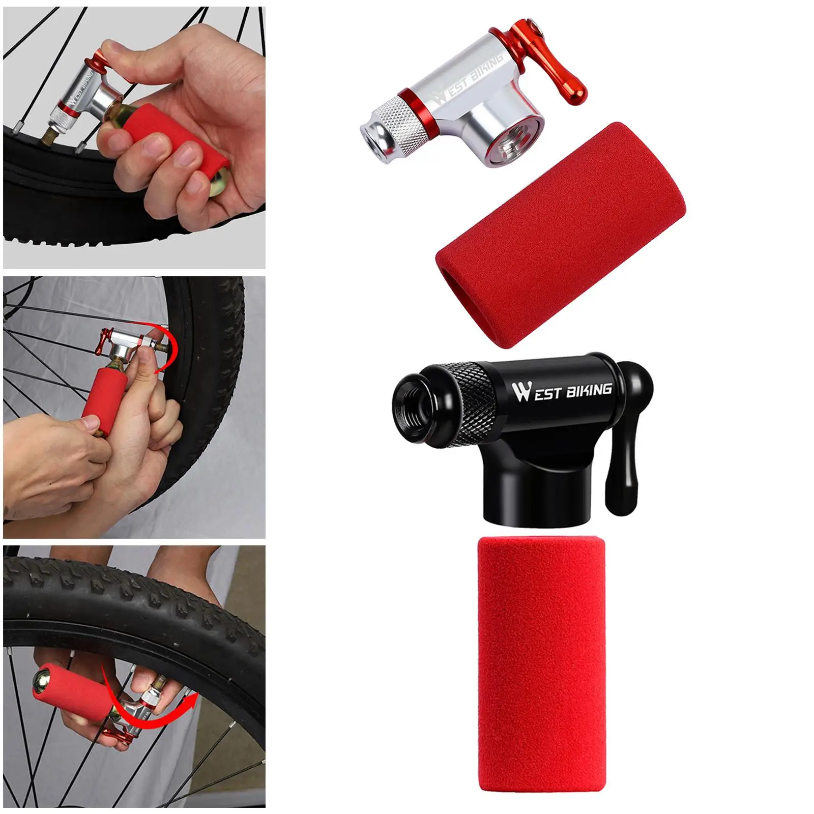 Compact  Tire Inflator Aluminum Alloy  Mountain  Tyre Pump for  and 